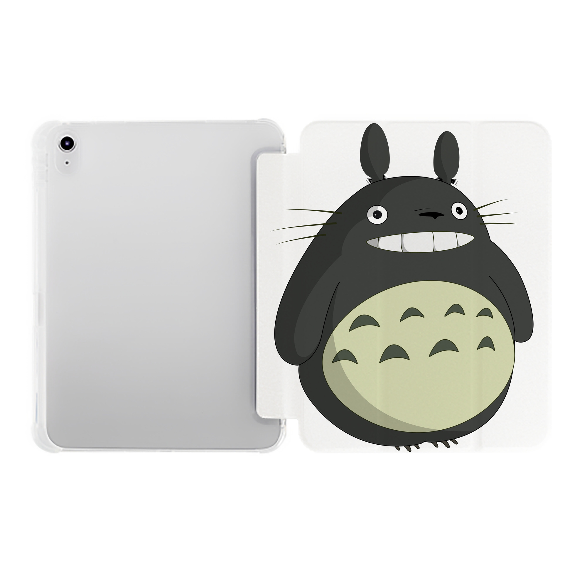 （画像用） となりのトトロ 草壁メイ 草壁サツキ My Neighbor Totoro Satsuki Kusakabe Mei Kusakabe IPad ケース ペン収納付き 三つ折りスタンド PUレザー×シリコン 対応機種9.5/10.5/10.9インチ